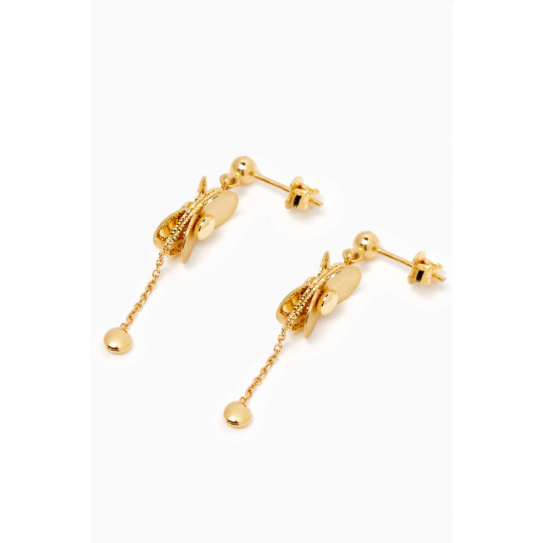 Damas - Moda Fiocco Dangling Earrings in 18kt Gold