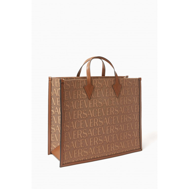 Versace - VERSACE Allover Tote Bag in Jacquard Canvas