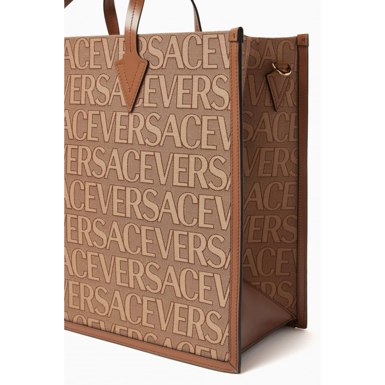 Versace - VERSACE Allover Tote Bag in Jacquard Canvas