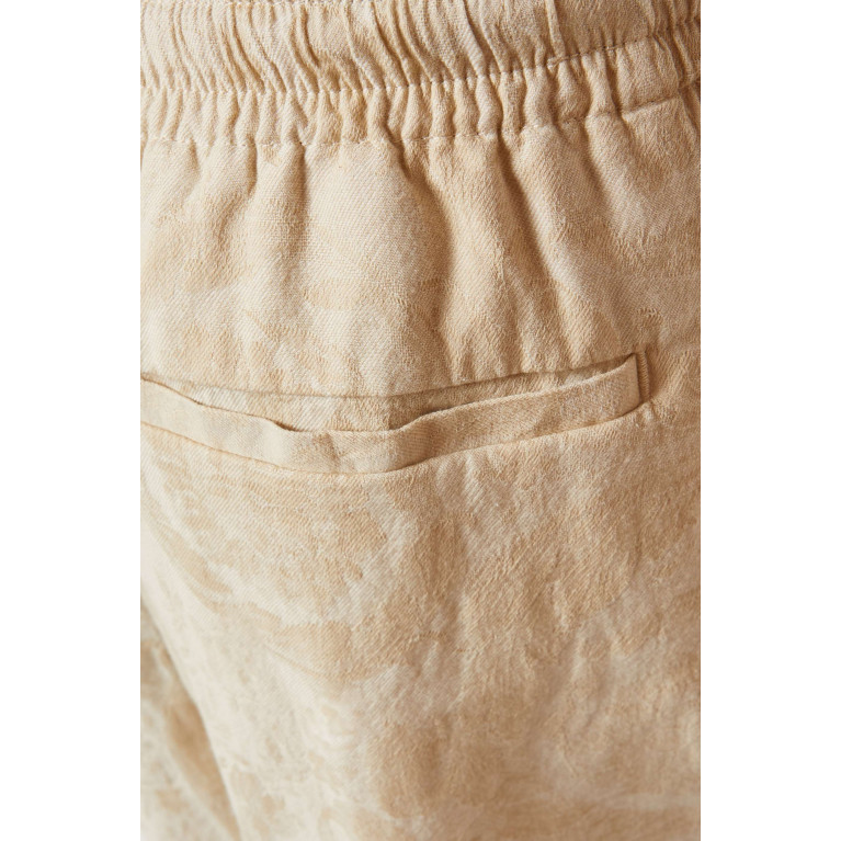 Versace - Barocco Print Shorts in Denim Chambray