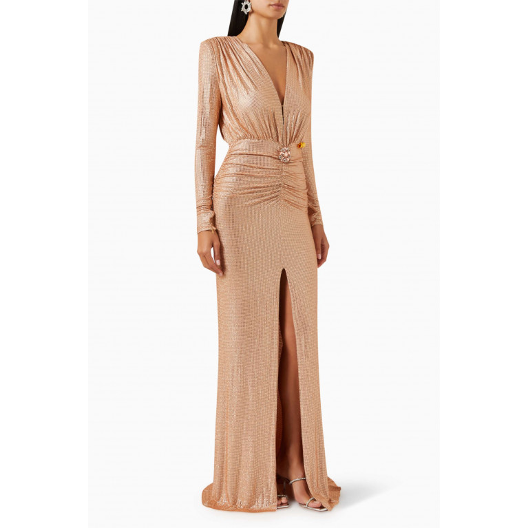 Bronx and Banco - Margo Embellished Gown in Nylon