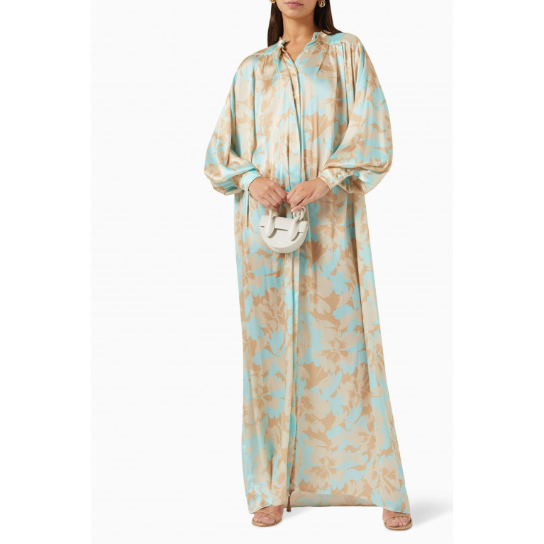 Latifa - Arian Floral-print Belted Maxi Dress