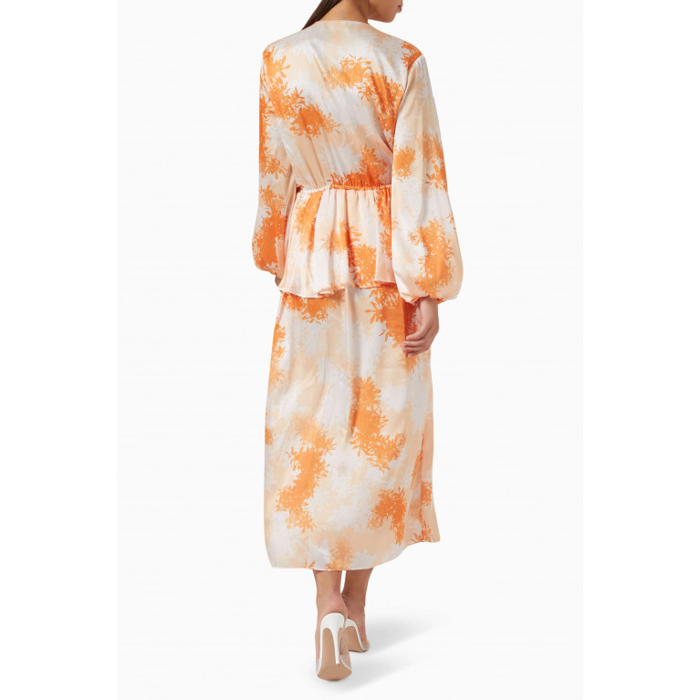 Latifa - Lina Abstract-print Midi Dress