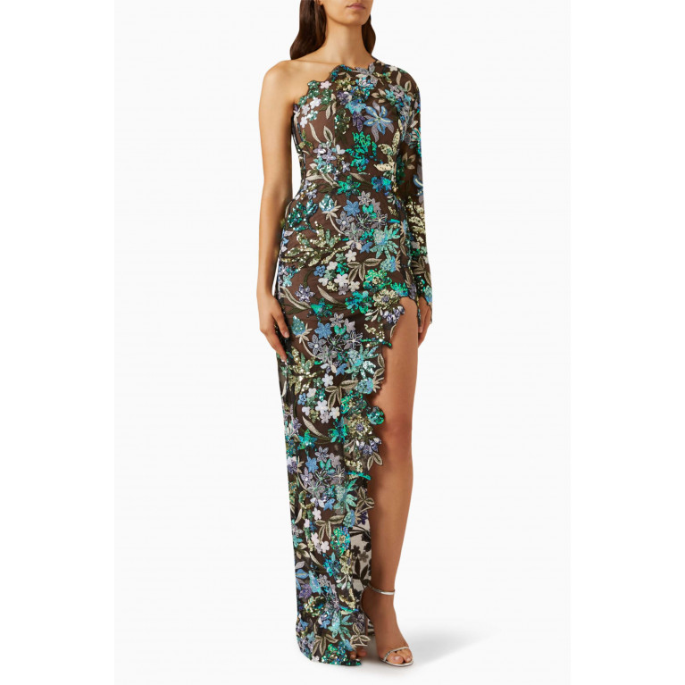 Bronx and Banco - Tokyo One-shoulder Dress in Sequin-mesh
