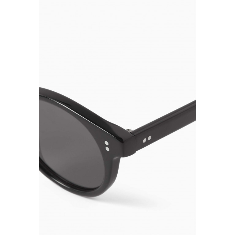 Chimi - 03.2 Round Sunglasses in Acetate Black