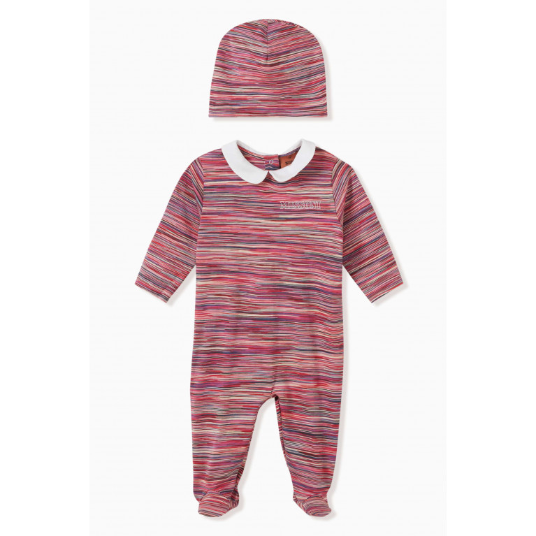 Missoni - Logo Stripe Sleepsuit & Hat Set