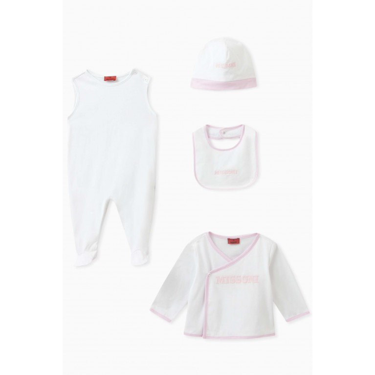 Missoni - Logo Sleepsuit Set in Cotton Pink