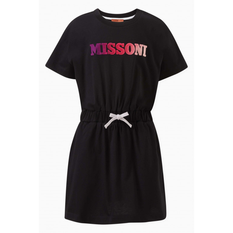 Missoni - Logo-embroidered Dress in Cotton Black