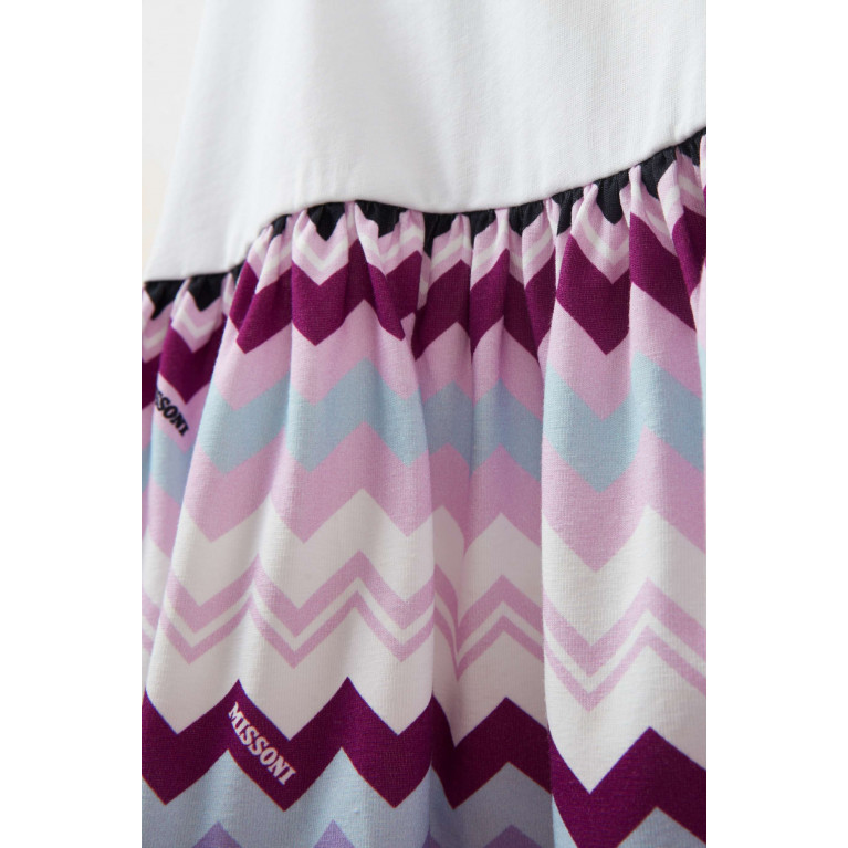 Missoni - Zig Zag Logo Dress in Stretch Cotton Jersey Pink