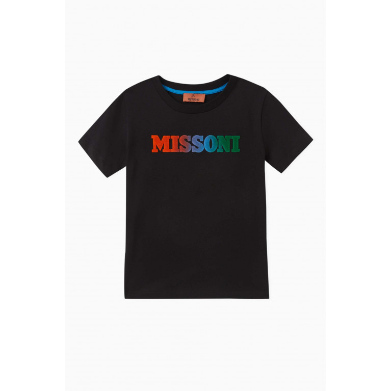 Missoni - Graphic Logo T-shirt in Organic Cotton Jersey Black