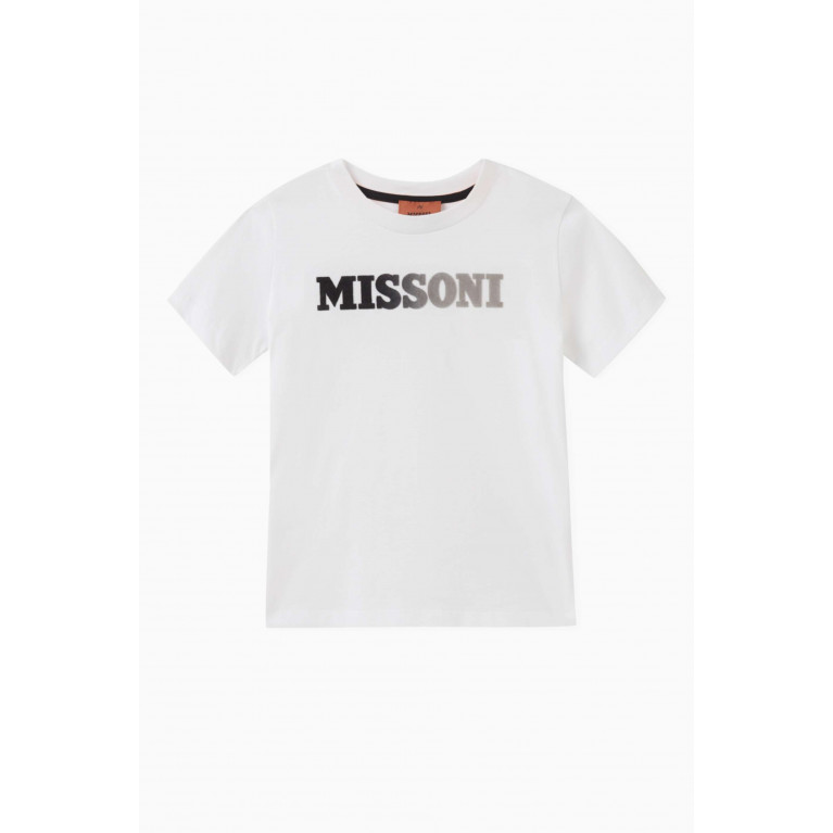 Missoni - Graphic Logo T-shirt in Organic Cotton Jersey White