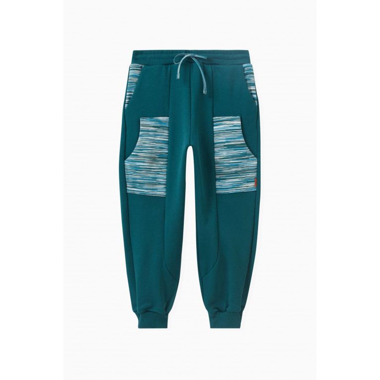 Missoni - Striped Pocket Joggers in Cotton Jersey Green