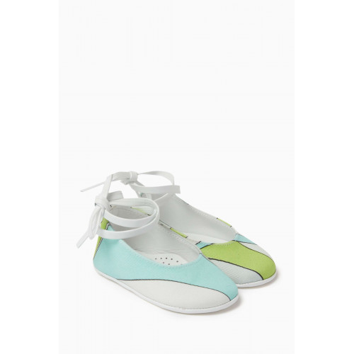 Emilio Pucci - Ballerinas with Laces in Fabric Blue