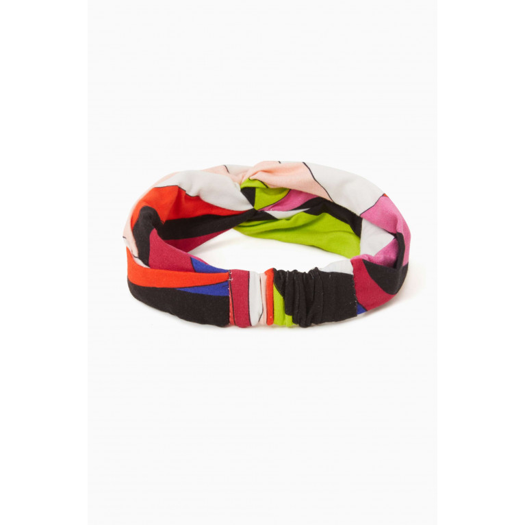Emilio Pucci - Abstract Pattern Headband in Cotton Multicolour