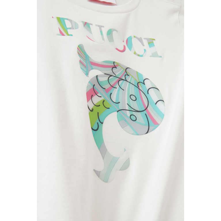 Emilio Pucci - Graphic Logo Long Sleeved T-shirt in Cotton