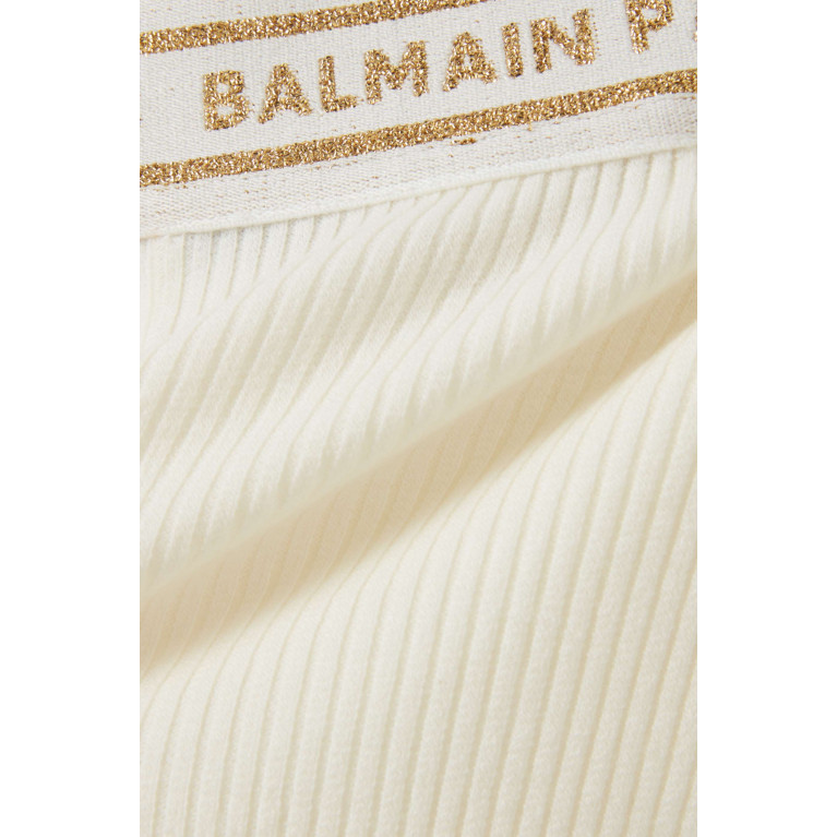 Balmain - Logo Leggings in Wool Blend