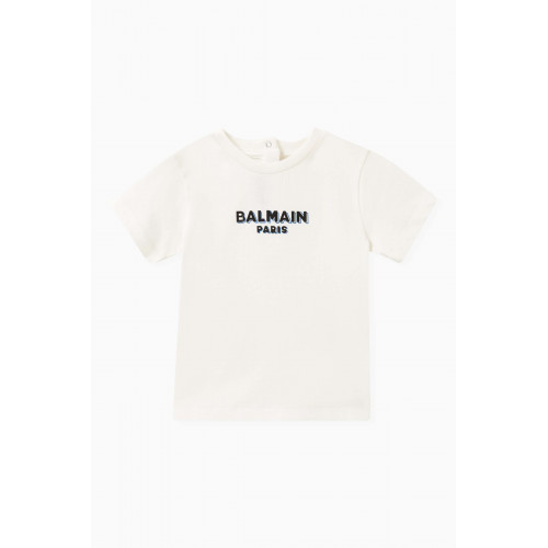 Balmain - Velvet Logo T-shirt in Cotton