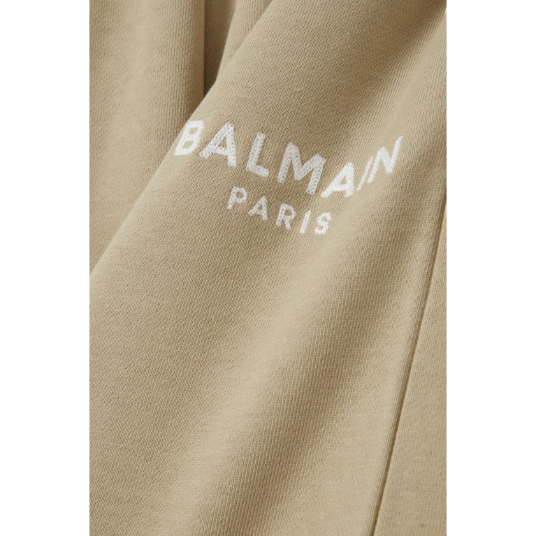 Balmain - Logo Shorts in Cotton Green