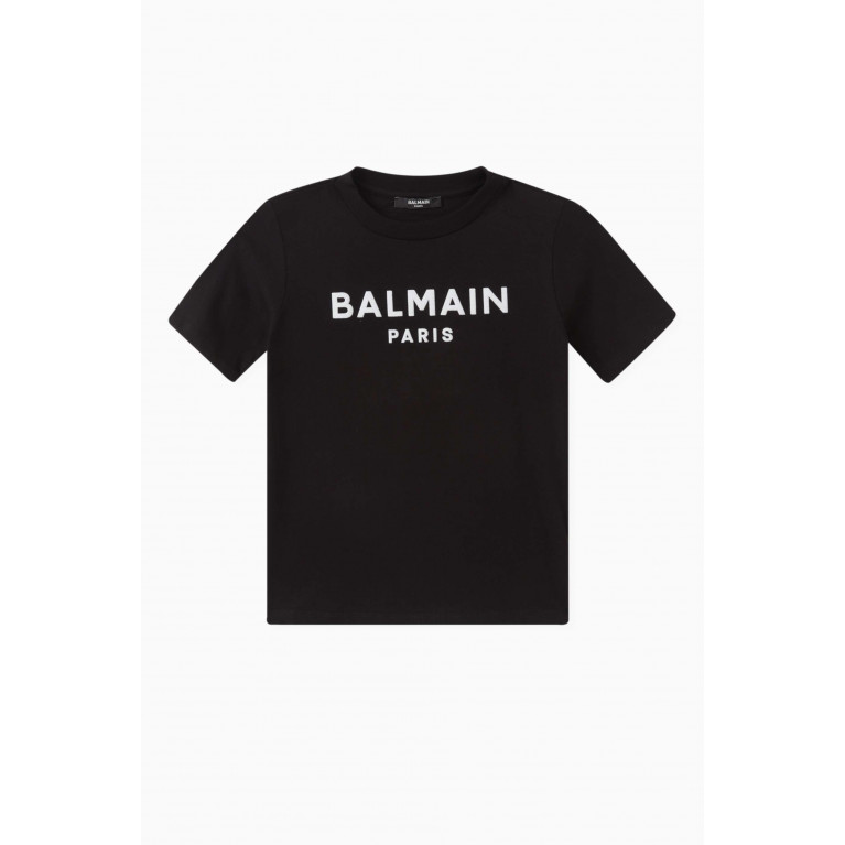 Balmain - Logo Print T-shirt in Cotton Black