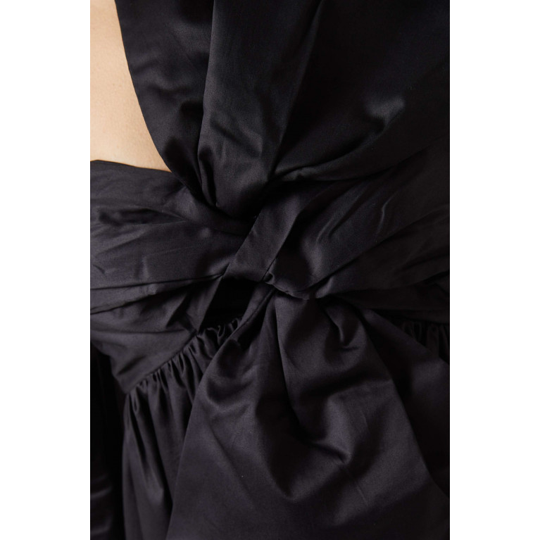 Aje - Valentina Bow Midi Dress in Cotton-poplin