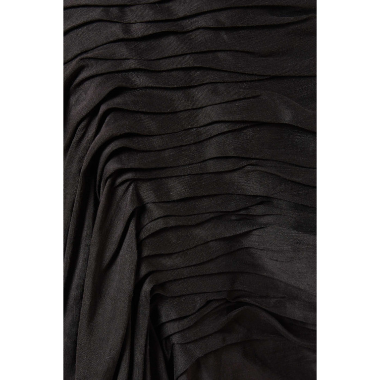 Aje - Memoir Asymmetric Midi Skirt in Linen-blend