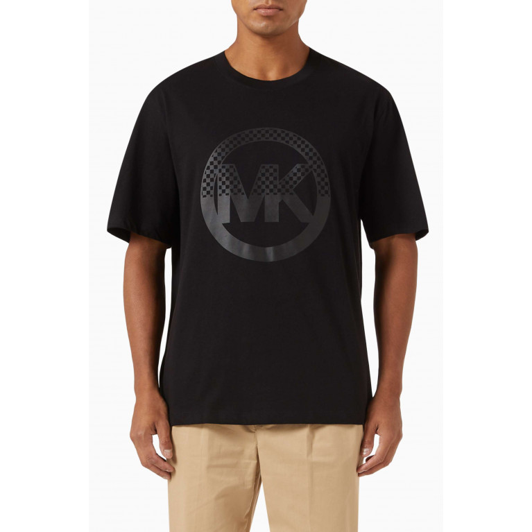 MICHAEL KORS - Checker Logo T-shirt in Cotton Jersey