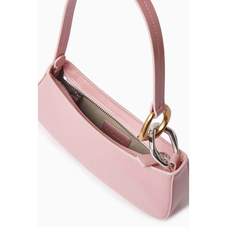 Staud - Ollie Shoulder Bag in Shiny Leather Pink