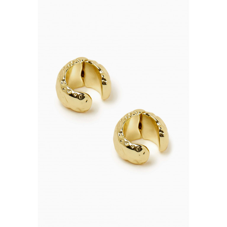Luv Aj - Molten Ear Cuff Set in Gold-plated Brass