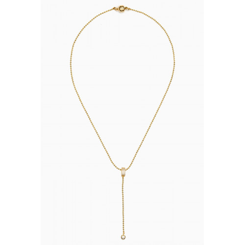 Luv Aj - Ball Chain Lariat Necklace in Gold-plated Brass