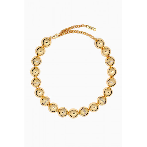 Luv Aj - Oversized Ball Chain Necklace in Gold-plated Brass