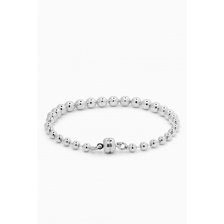Luv Aj - Pave Ball Chain Bracelet in Silver-plated Brass