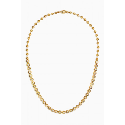 Luv Aj - Pave Ball Chain Necklace in Gold-plated Brass