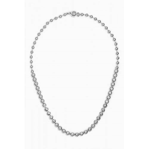 Luv Aj - Pave Ball Chain Necklace in Silver-plated Brass