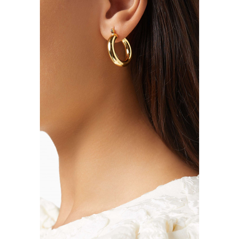 Luv Aj - Baby Amalfi Tube Hoops in Gold-plated Brass