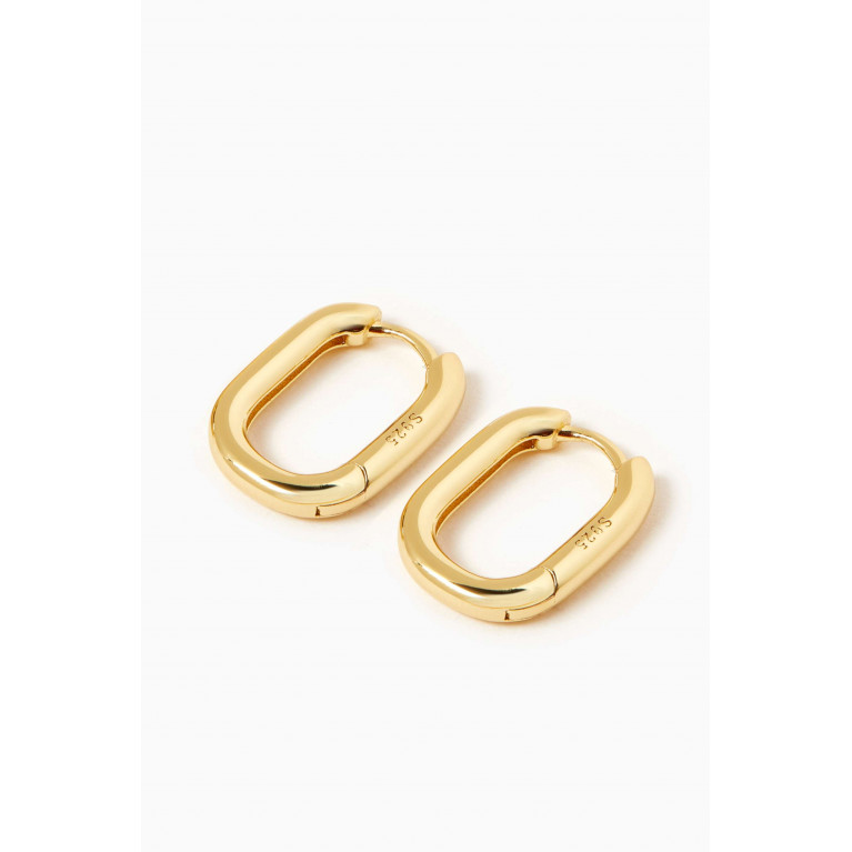 Luv Aj - Chain Link Huggies in Gold-plated Sterling Silver