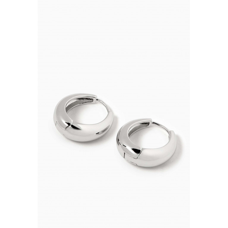 Luv Aj - Marbella Hoop Earrings in Silver-plated Brass