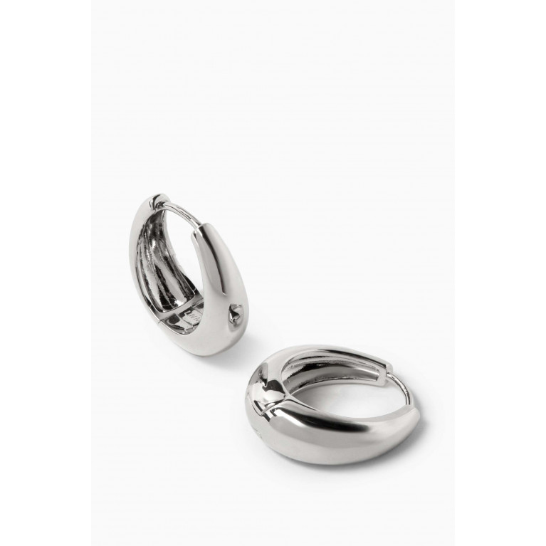 Luv Aj - Marbella Hoop Earrings in Silver-plated Brass