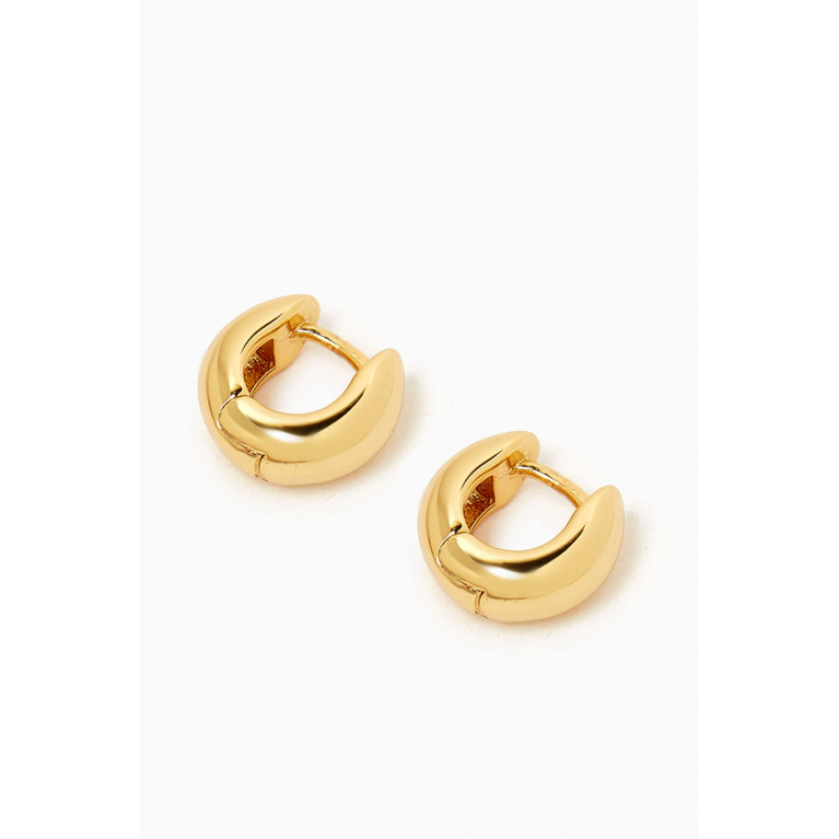 Luv Aj - Mini Mirabella Huggies in Gold-plated Brass, 9mm