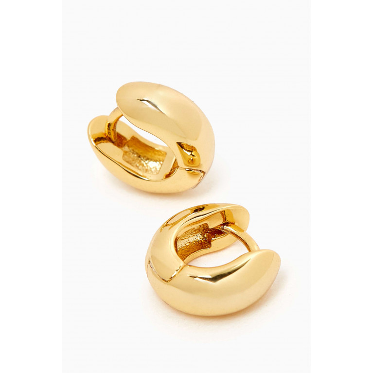 Luv Aj - Mini Mirabella Huggies in Gold-plated Brass, 9mm