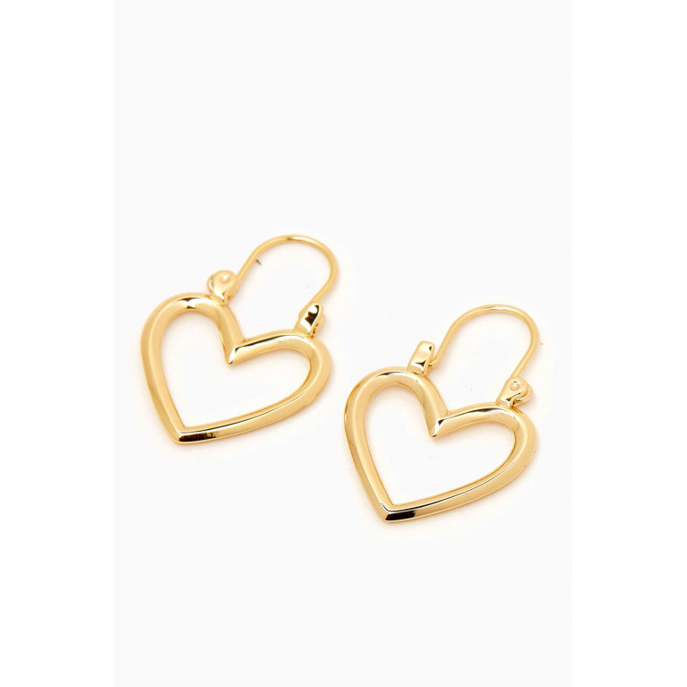 Luv Aj - Mini Heartbreaker Hoop Earrings in Gold-plated Brass