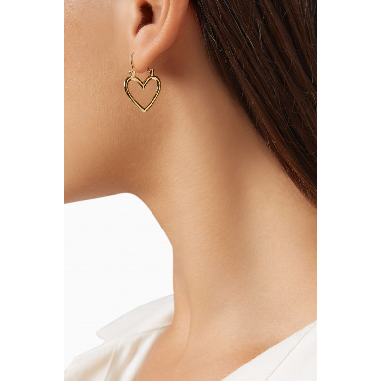Luv Aj - Mini Heartbreaker Hoop Earrings in Gold-plated Brass