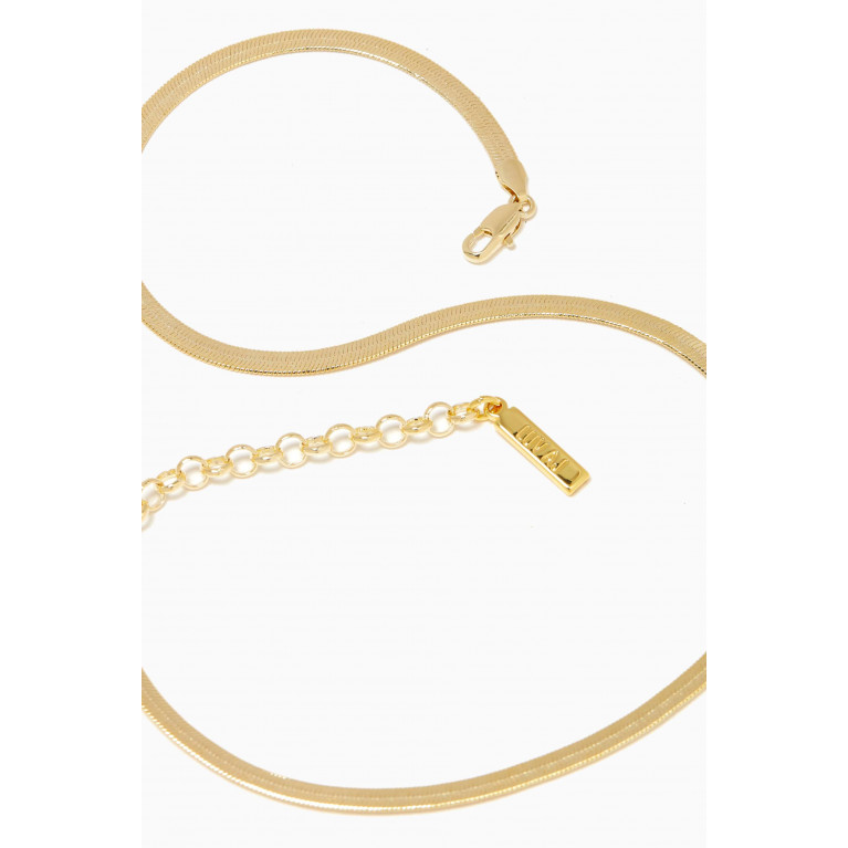 Luv Aj - Classique Herringbone Chain in Gold-plated Brass