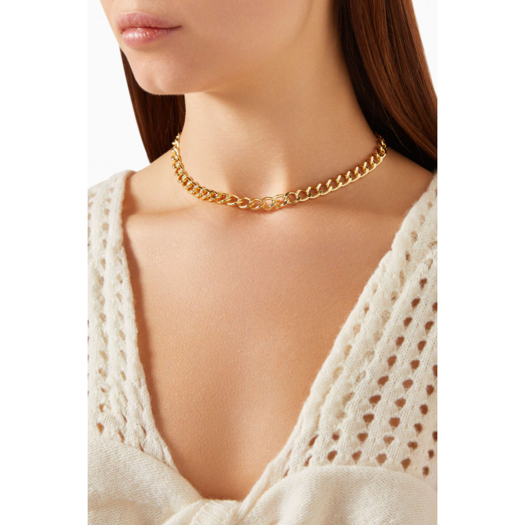 Luv Aj - Classique Curb Chain in Gold-plated Brass, 8mm