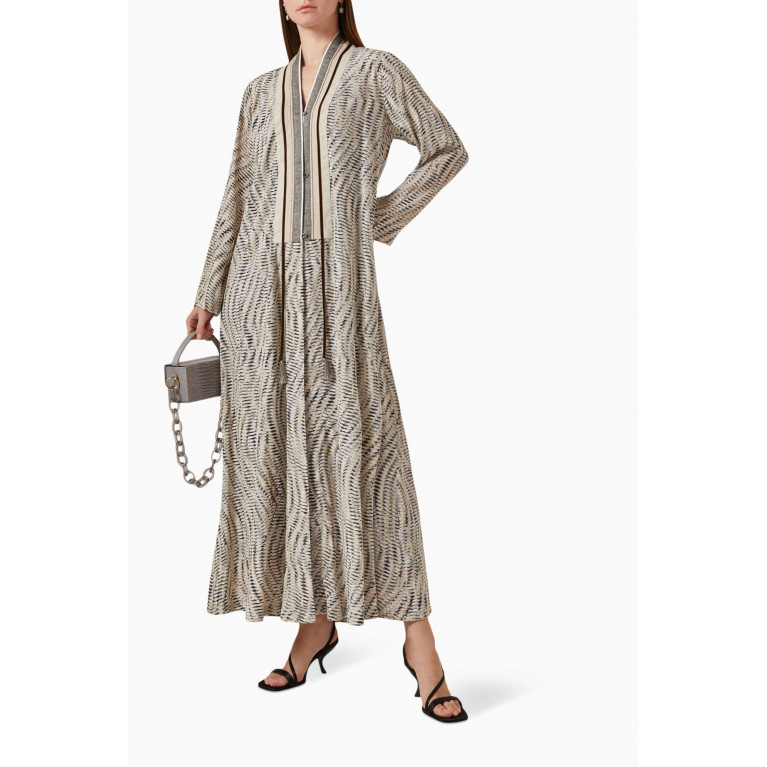 ZAH Design - Printed Abaya in Silk