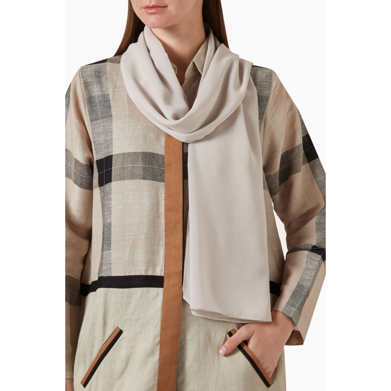 ZAH Design - Checked Abaya in Linen