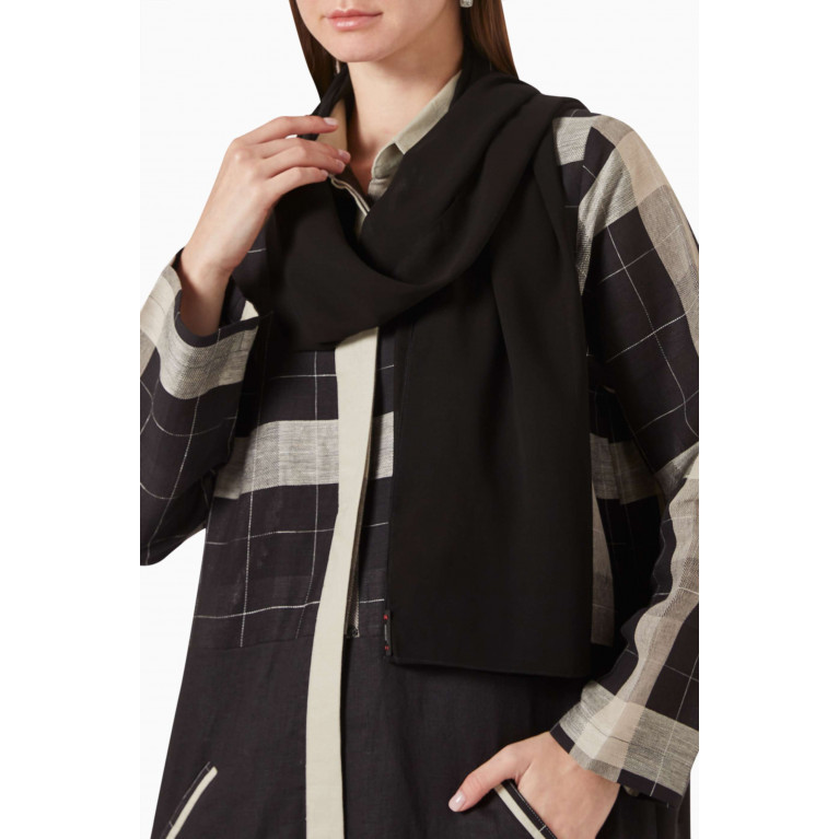 ZAH Design - Check Shirt Abaya in Linen
