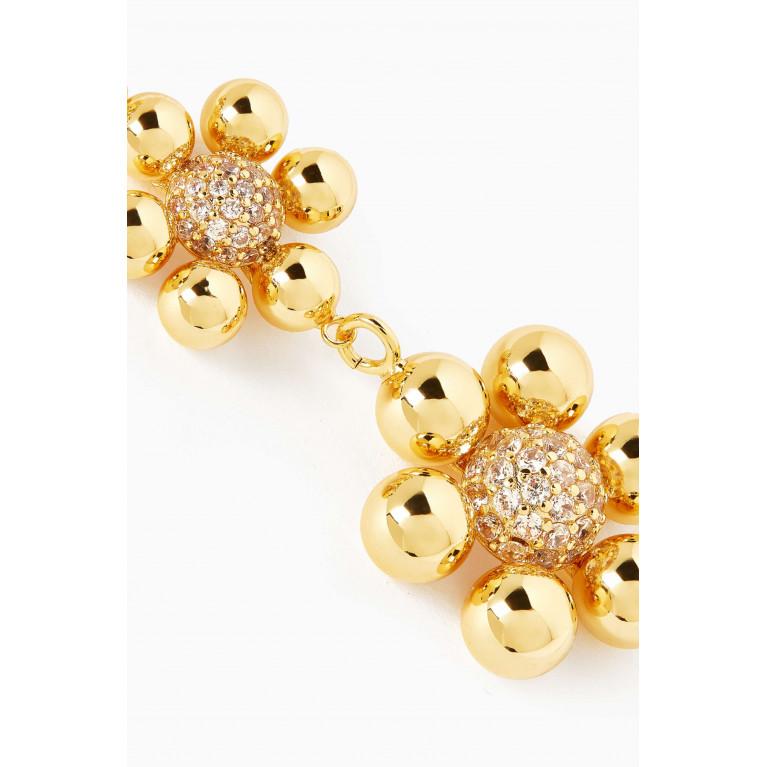 Luv Aj - Daisy Statement Earrings in Gold-plated Brass