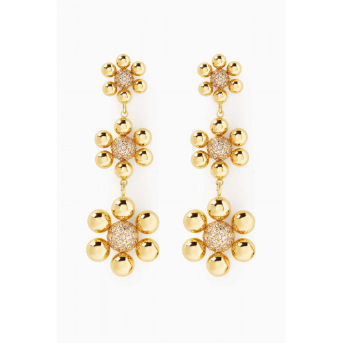 Luv Aj - Daisy Statement Earrings in Gold-plated Brass