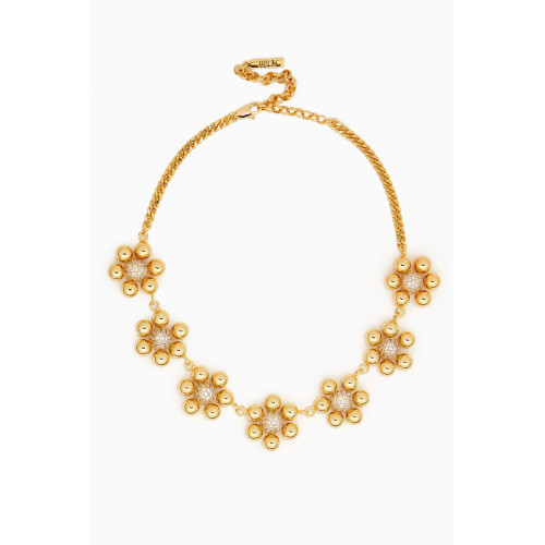 Luv Aj - Daisy Statement Necklace in Gold-plated Brass