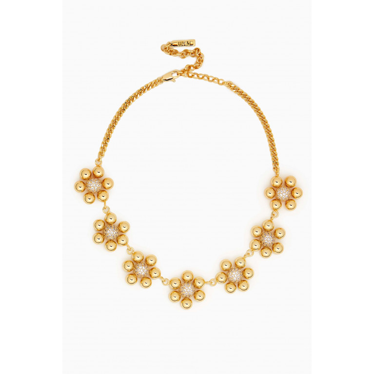 Luv Aj - Daisy Statement Necklace in Gold-plated Brass